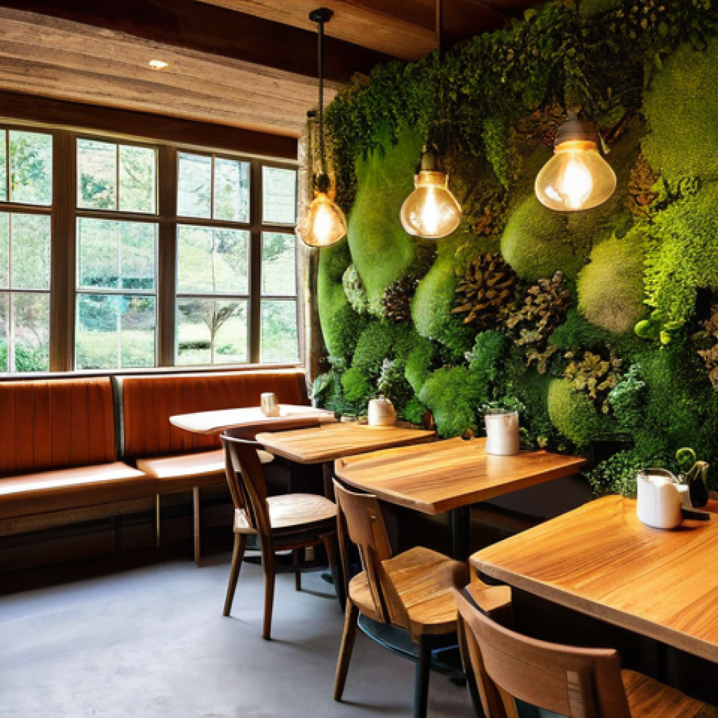 테마카페 브랜딩 전략 - **Prompt 1: The Enchanted Forest Cafe Oasis**
    A highly detailed, realistic interior shot of a wh...